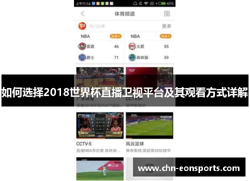 如何选择2018世界杯直播卫视平台及其观看方式详解